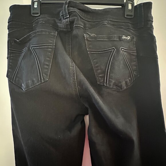 Seven7 Black Booty-Shaper Legging Jeans Size 16 Stretch Fit Mid-Rise 71% Cotton - Picture 6 of 8